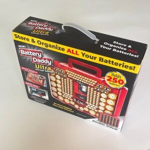 NWT Battery Daddy Ultra Storage System with Battery Tester Holds 250 Batteries